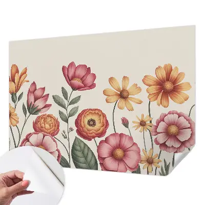 Selbstklebende Fototapete fürs Schlafzimmer mit floralem Blumenarrangement