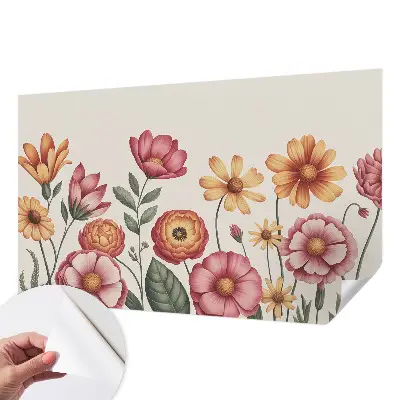 Selbstklebende Fototapete fürs Schlafzimmer mit floralem Blumenarrangement