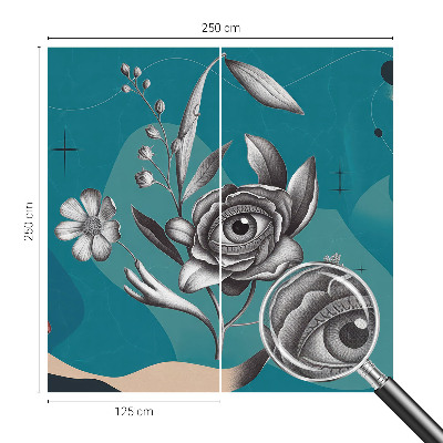 Fototapete in 3D-Optik z dem Motiv „Blütenauge”