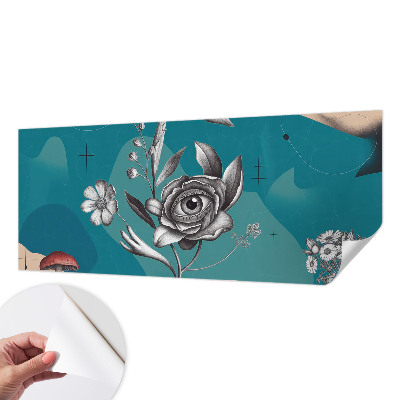 Fototapete in 3D-Optik Blütenauge