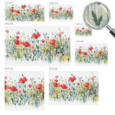 34D-Fototapete fürs Wohnzimmer Sommerwiese