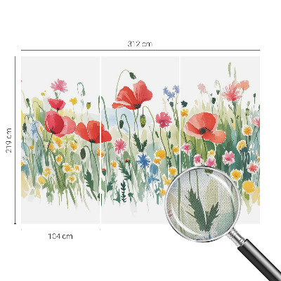 34D-Fototapete fürs Wohnzimmer Sommerwiese