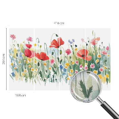 34D-Fototapete fürs Wohnzimmer Sommerwiese