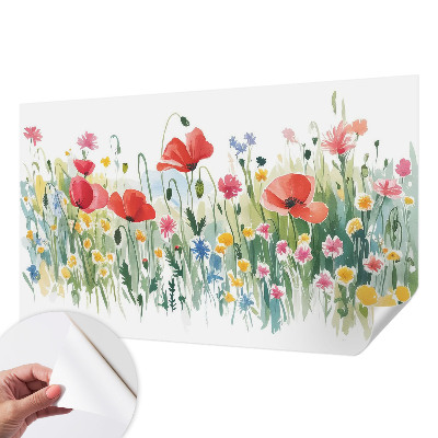 34D-Fototapete fürs Wohnzimmer Sommerwiese