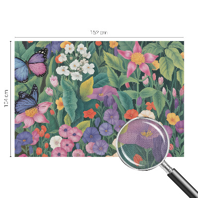 34D-Fototapete fürs Schlafzimmer Blumenexplosion