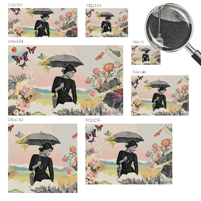 Moderne Fototapete nach Maß Romantische Collage