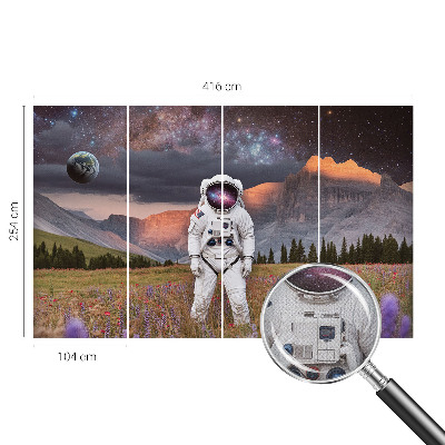Selbstklebende Fototapete für die Wand mit Motiv einer kosmischen Landschaft