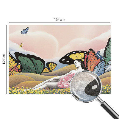 Selbstklebende Fototapete für die Wand mit Motiv einer Schmetterlingswiese