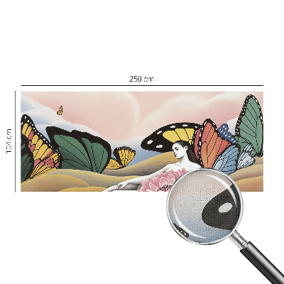 Selbstklebende Fototapete für die Wand mit Motiv einer Schmetterlingswiese