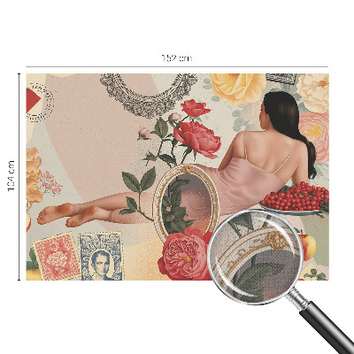 Selbstklebende Fototapete fürs Wohnzimmer mit floralem Motiv in eleganter Ausführung