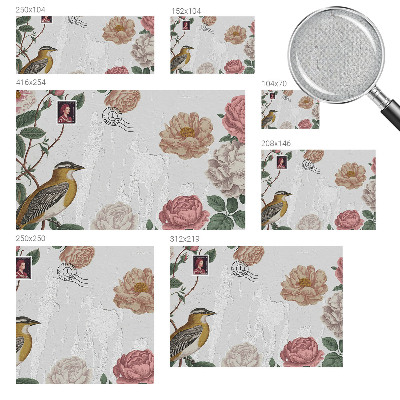 Selbstklebende Fototapete fürs Kinderzimmer Vintage-Blumen