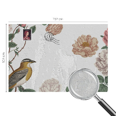 Selbstklebende Fototapete fürs Kinderzimmer Vintage-Blumen