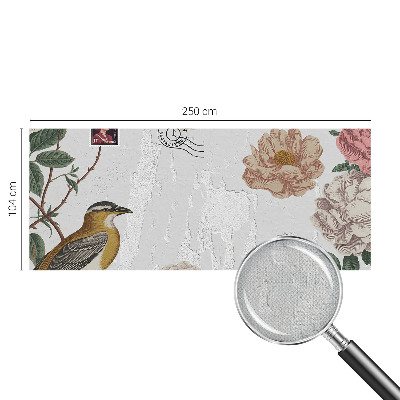 Selbstklebende Fototapete fürs Kinderzimmer Vintage-Blumen