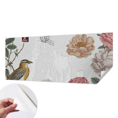 Selbstklebende Fototapete fürs Kinderzimmer Vintage-Blumen