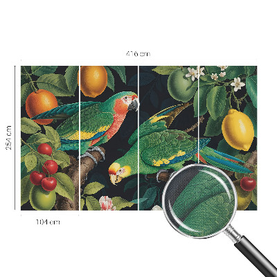 35D-Fototapete mit tropischem Abenteuer-Motiv