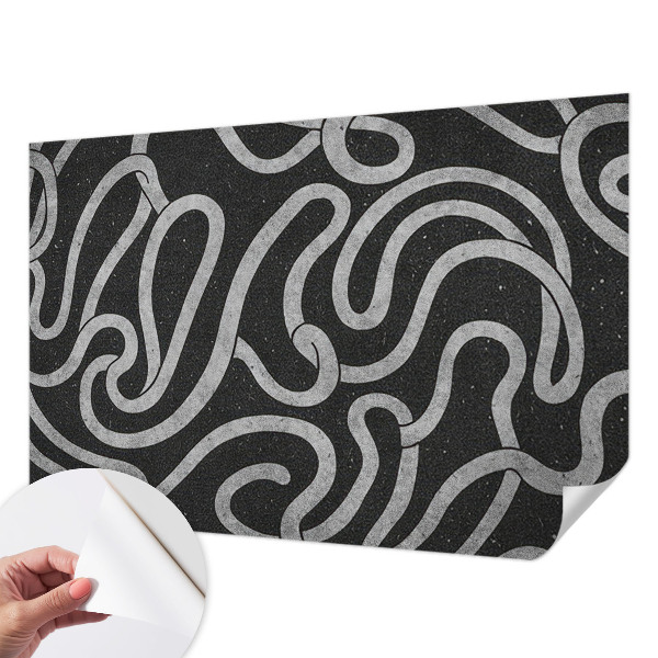 35D-Fototapete fürs Wohnzimmer Verdrehte Formen