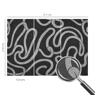 35D-Fototapete fürs Wohnzimmer Verdrehte Formen