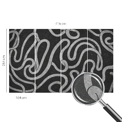 35D-Fototapete fürs Wohnzimmer Verdrehte Formen