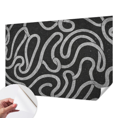 35D-Fototapete fürs Wohnzimmer Verdrehte Formen