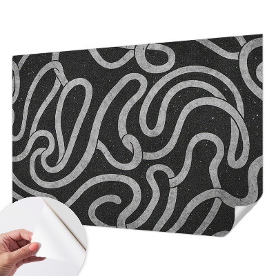 35D-Fototapete fürs Wohnzimmer Verdrehte Formen