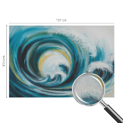 35D-Fototapete fürs Schlafzimmer Meereswelle