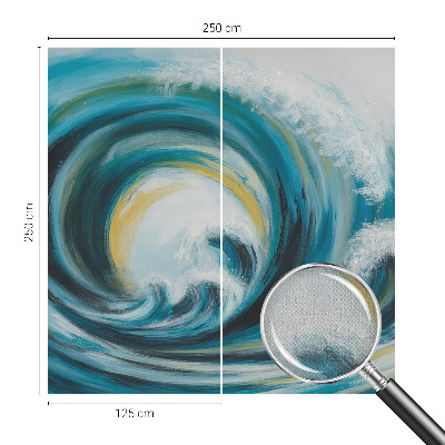 35D-Fototapete fürs Schlafzimmer Meereswelle