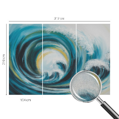 35D-Fototapete fürs Schlafzimmer Meereswelle