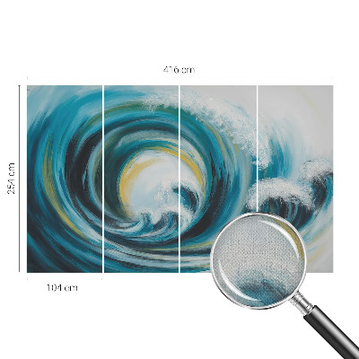 35D-Fototapete fürs Schlafzimmer Meereswelle