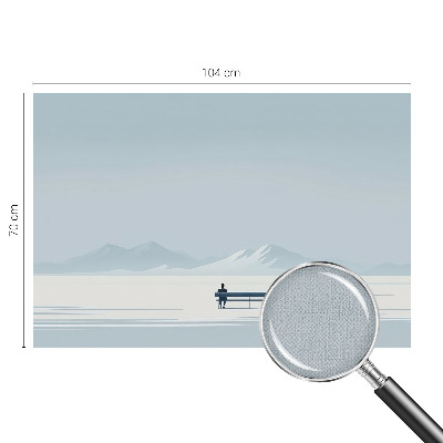Motivtapete fürs Wohnzimmer mit einem minimalistischen Landschaftsdesign
