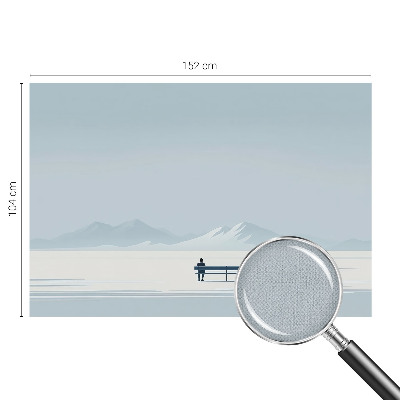 Motivtapete fürs Wohnzimmer mit einem minimalistischen Landschaftsdesign