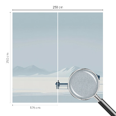 Motivtapete fürs Wohnzimmer mit einem minimalistischen Landschaftsdesign