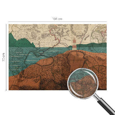 Selbstklebende Fototapete mit historischem Kartenmotiv