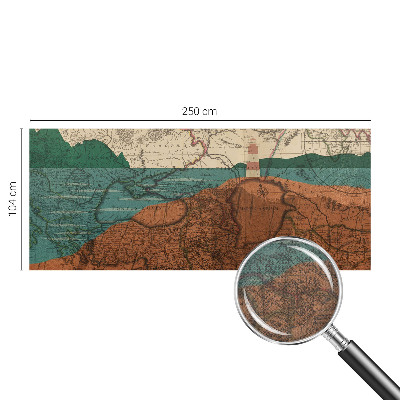 Selbstklebende Fototapete mit historischem Kartenmotiv