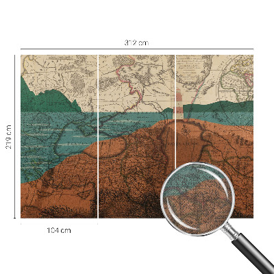 Selbstklebende Fototapete Historische Karte