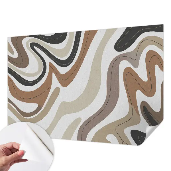 Selbstklebende Fototapete für die Wand mit harmonischen Wellen