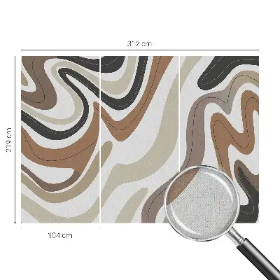 Selbstklebende Fototapete für die Wand mit harmonischen Wellen