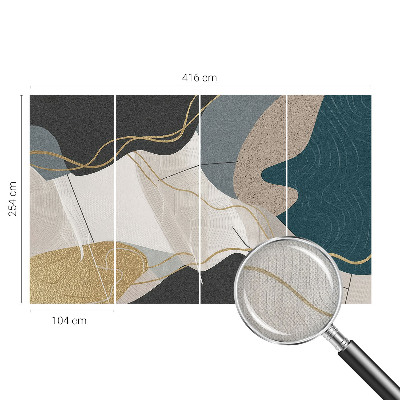 Motivtapete fürs Wohnzimmer Abstrakte Formen