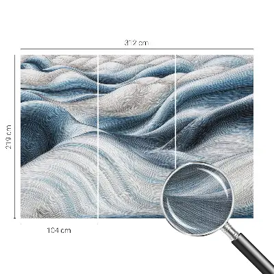 Fototapete in 3D-Optik mit Motiv sanfter Wellen