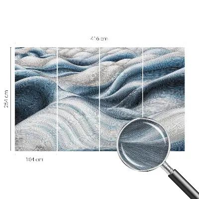 Fototapete in 3D-Optik mit Motiv sanfter Wellen