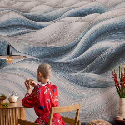Fototapete in 3D-Optik Sanfte Wellen