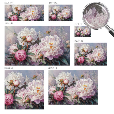 36D-Fototapete fürs Schlafzimmer Pfingstrosenstrauß