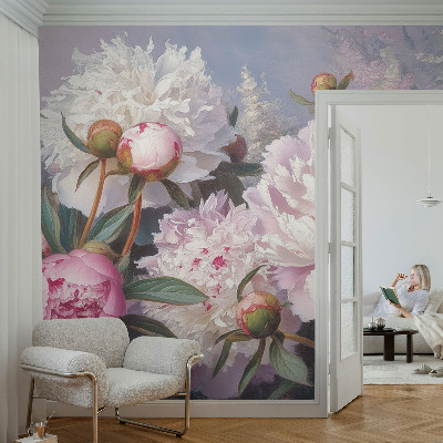 36D-Fototapete fürs Schlafzimmer Pfingstrosenstrauß