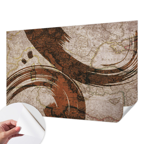 Moderne Fototapete nach Maß Künstlerische Karte