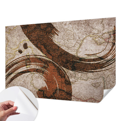 Moderne Fototapete nach Maß Künstlerische Karte