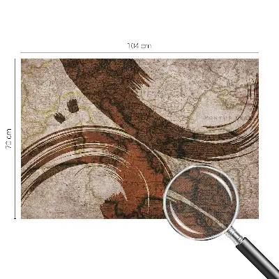Moderne Fototapete nach Maß mit künstlerischer Kartenillustration