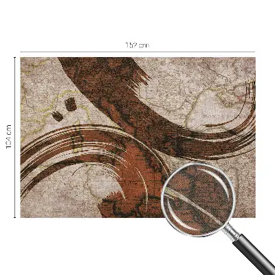 Moderne Fototapete nach Maß mit künstlerischer Kartenillustration