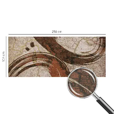 Moderne Fototapete nach Maß mit künstlerischer Kartenillustration