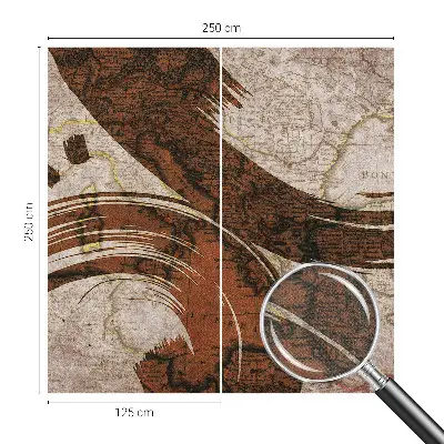 Moderne Fototapete nach Maß mit künstlerischer Kartenillustration