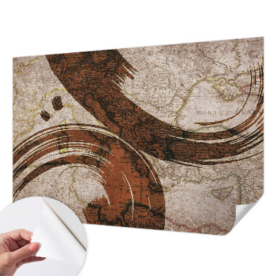 Moderne Fototapete nach Maß Künstlerische Karte