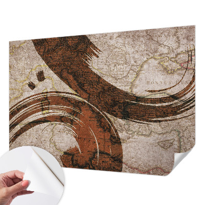 Moderne Fototapete nach Maß Künstlerische Karte